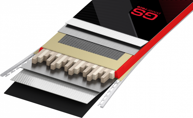 RS GS - Lyže pro obří slalom - Technologie (průřez)